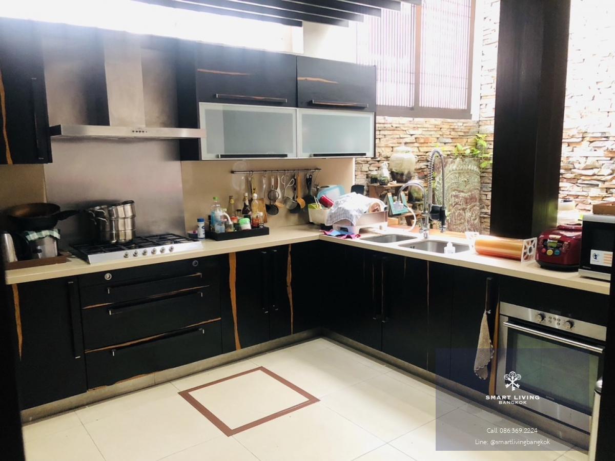 📢👇Townhouse 4 story at Garden House Rama3, Garden view, peaceful and serene, decorated in Thai Oriental style with real wood flooring, fully furnished