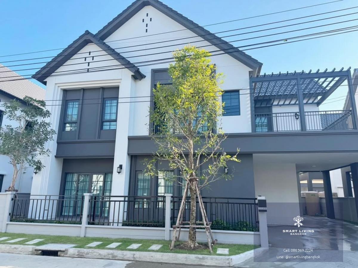 📢👇 Brand new single house for rent in good compound with good security. Located only 5 minutes from Mega-Bangna (The project is located along the Southern Outer Ring Expressway), fully furnished