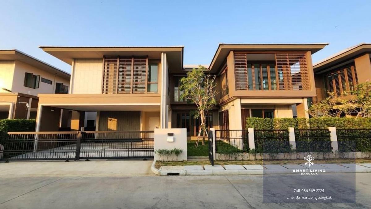 📢👇 Brand new single house at Burasiri Krungthep Kreetha, corner unit, good compound , near Brighton College , Wellington College, easily traveling through many routes