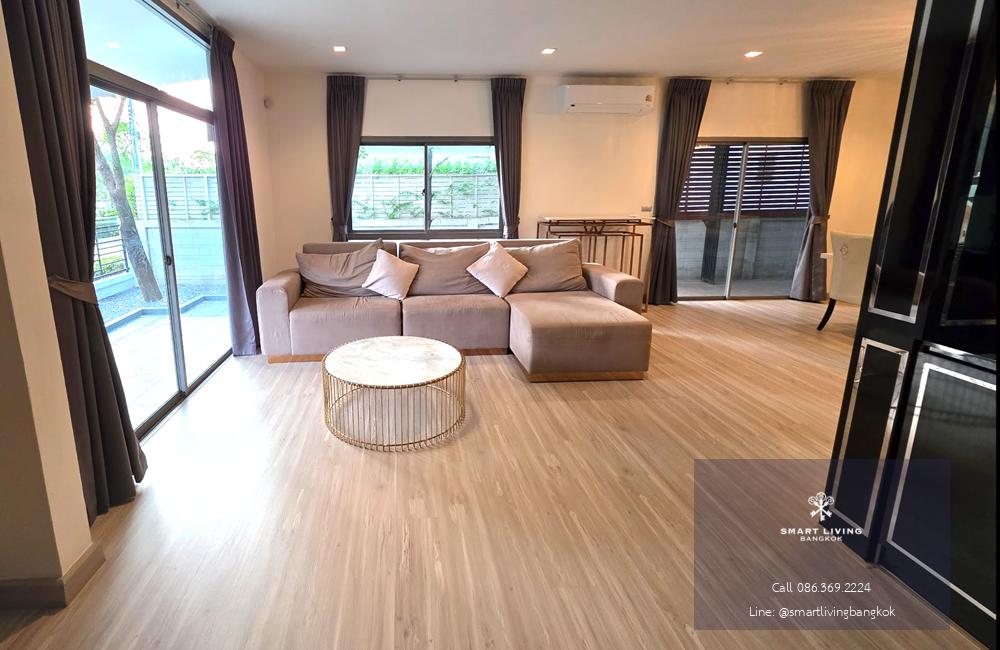 Luxury House project in Krungthep Kreetha for rent! Single house All renovated and Fully furnished, Easy to Access Main Road👾