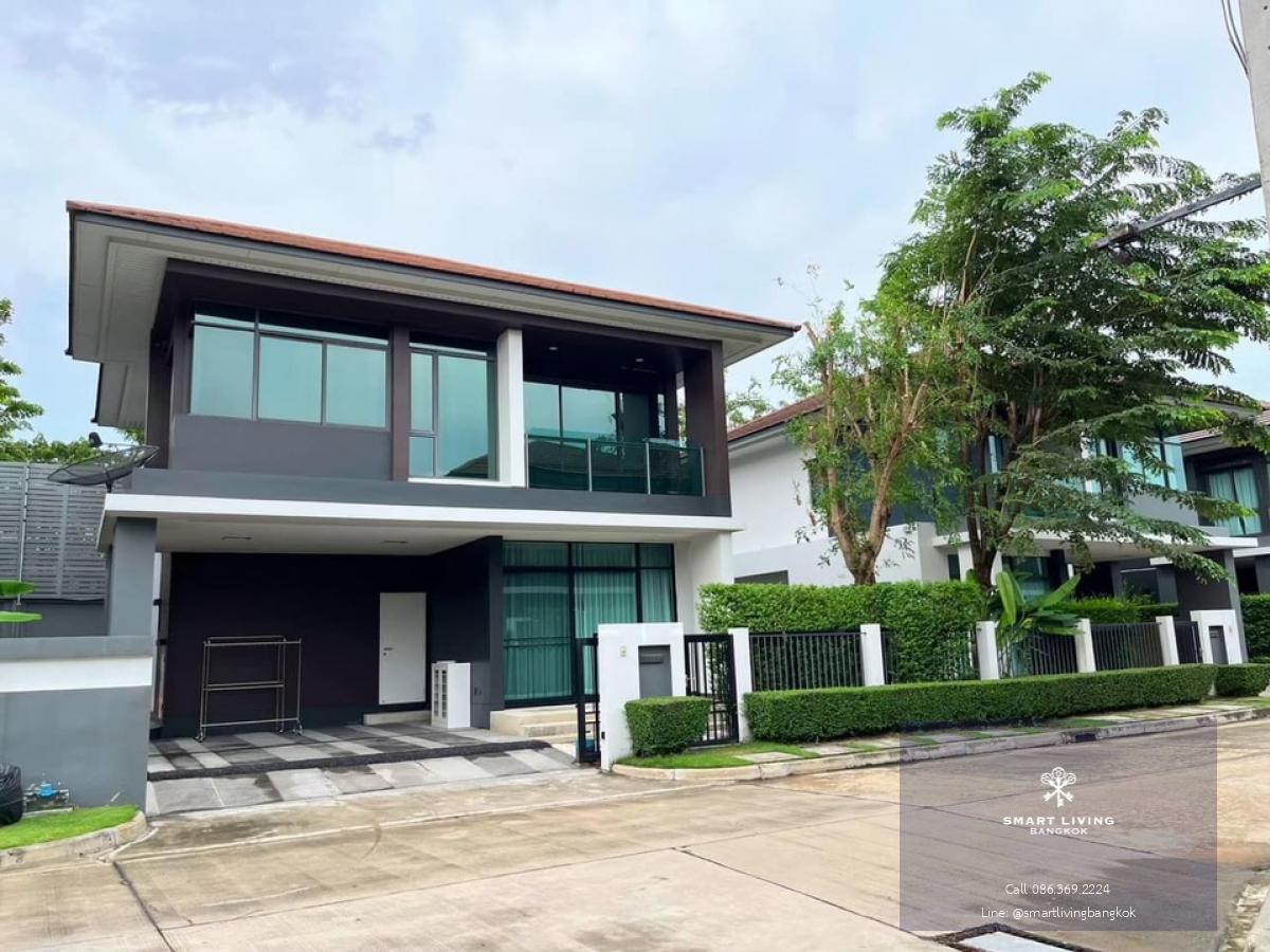 📢👇 Living in good compound and good security at Setthasiri Krungthep Kreetha 1, near Brighton College International School, Wellington College International School