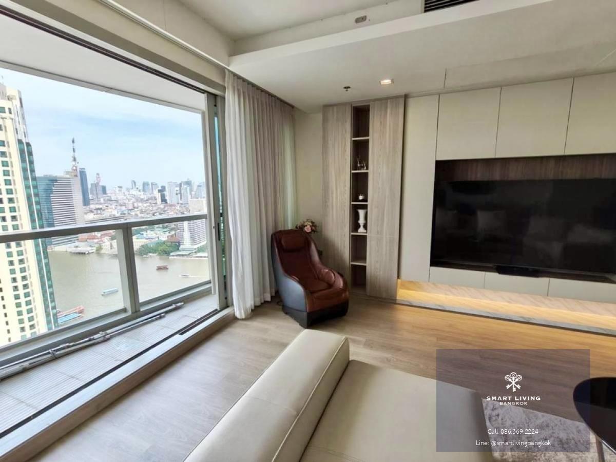 📢👇Living in luxury project with huge river view and Icon Siam, corner unit, long balcony, fully furnished